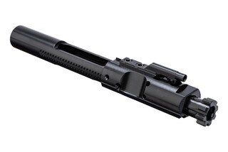Bolt carrier group for AR-10, black.